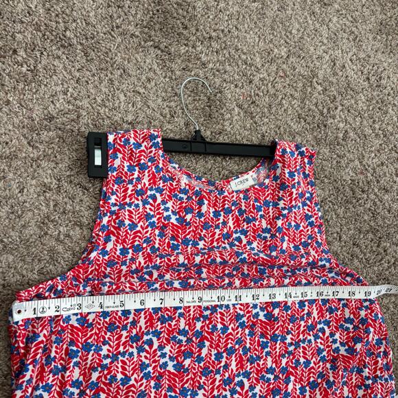Bundle of (2) J Crew Floral Printed Tops Poplin / Shell Tank Femenine Sz L - Picture 12 of 15